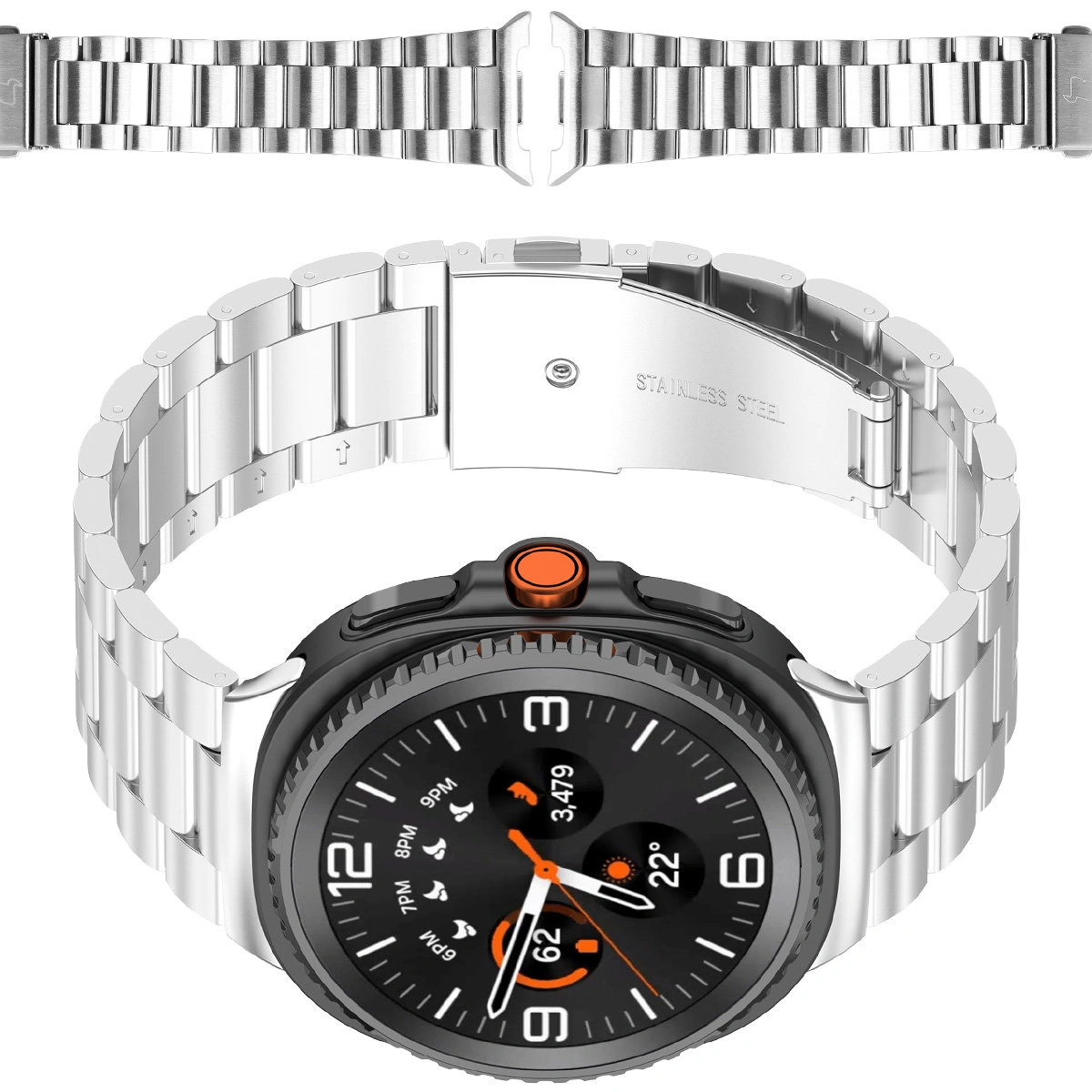 Pasek do zegarka Bizon Strap Watch Aura do Samsung Galaxy Watch 8 40 mm / 44 mm / 8 Classic 46 mm